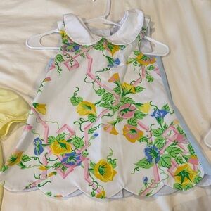 The Beaufort Bonnet Company Floral Kids Dress - White, Yellow, Pink, Green, Blue